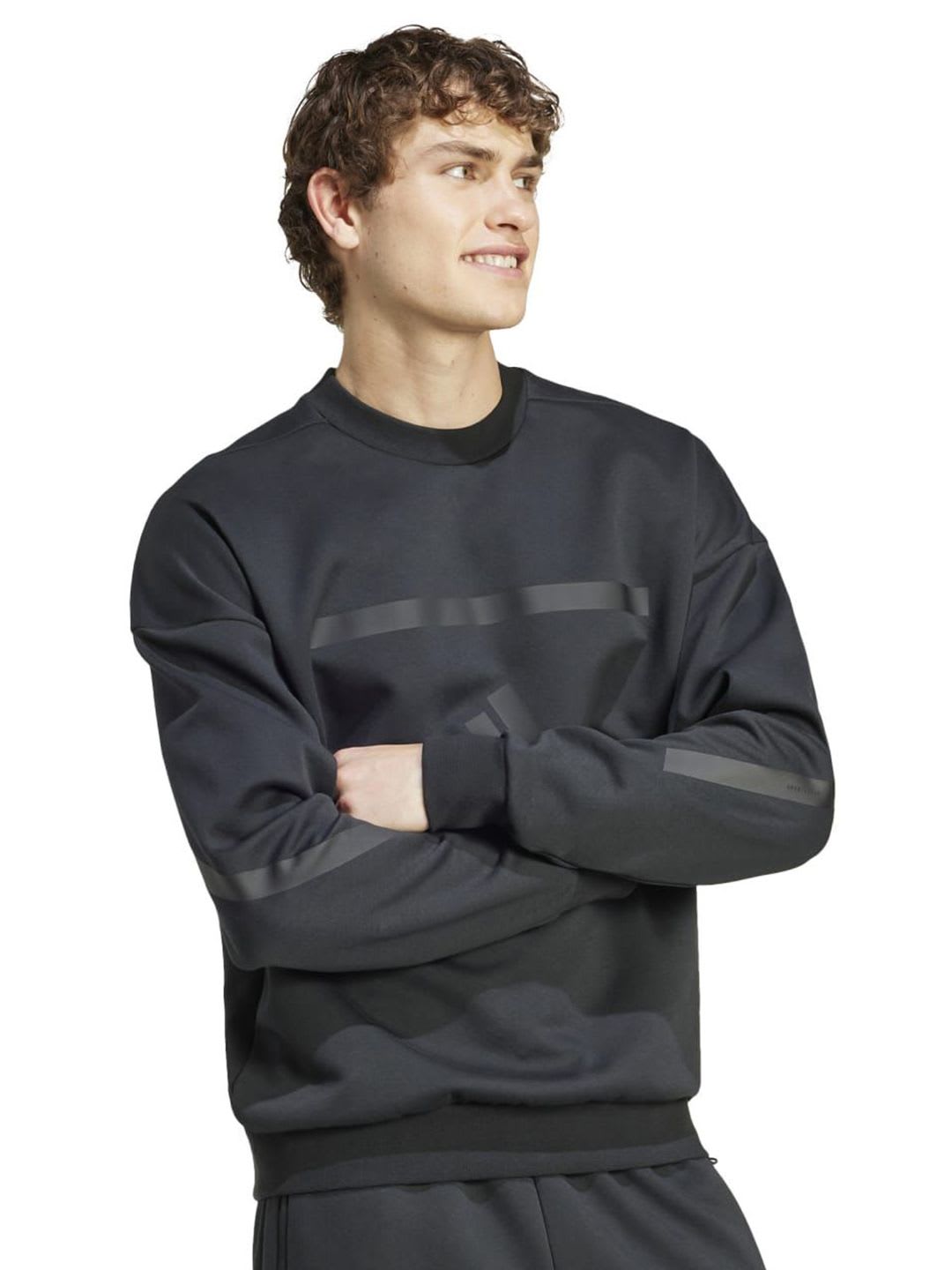 ADIDAS New Adidas Z.N.E. Men Brand Logo Printed Pullover Sweatshirt - right view