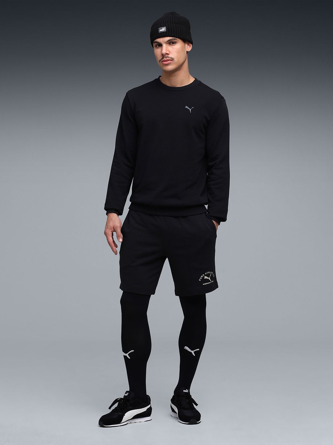Puma Essentials Logo Mens Regular Fit Crew Sweatshirt - right view