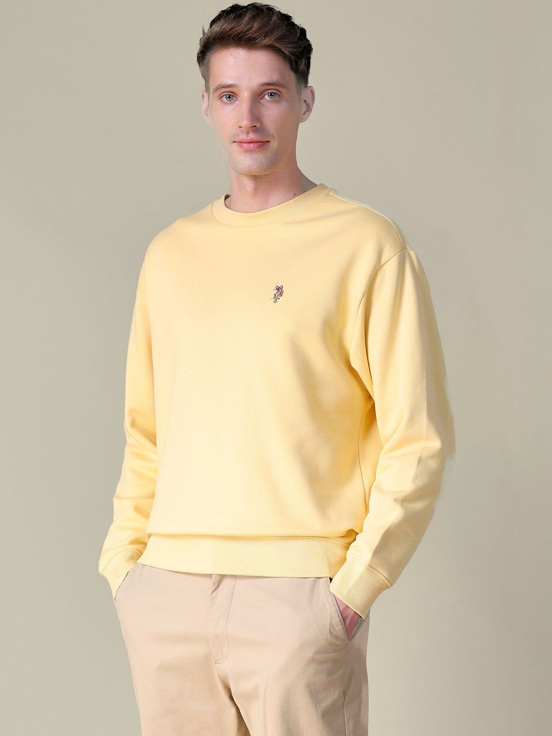 U.S. Polo Assn. Denim Co. Solid Soft Brushed Relaxed Fit Sweatshirt - left view