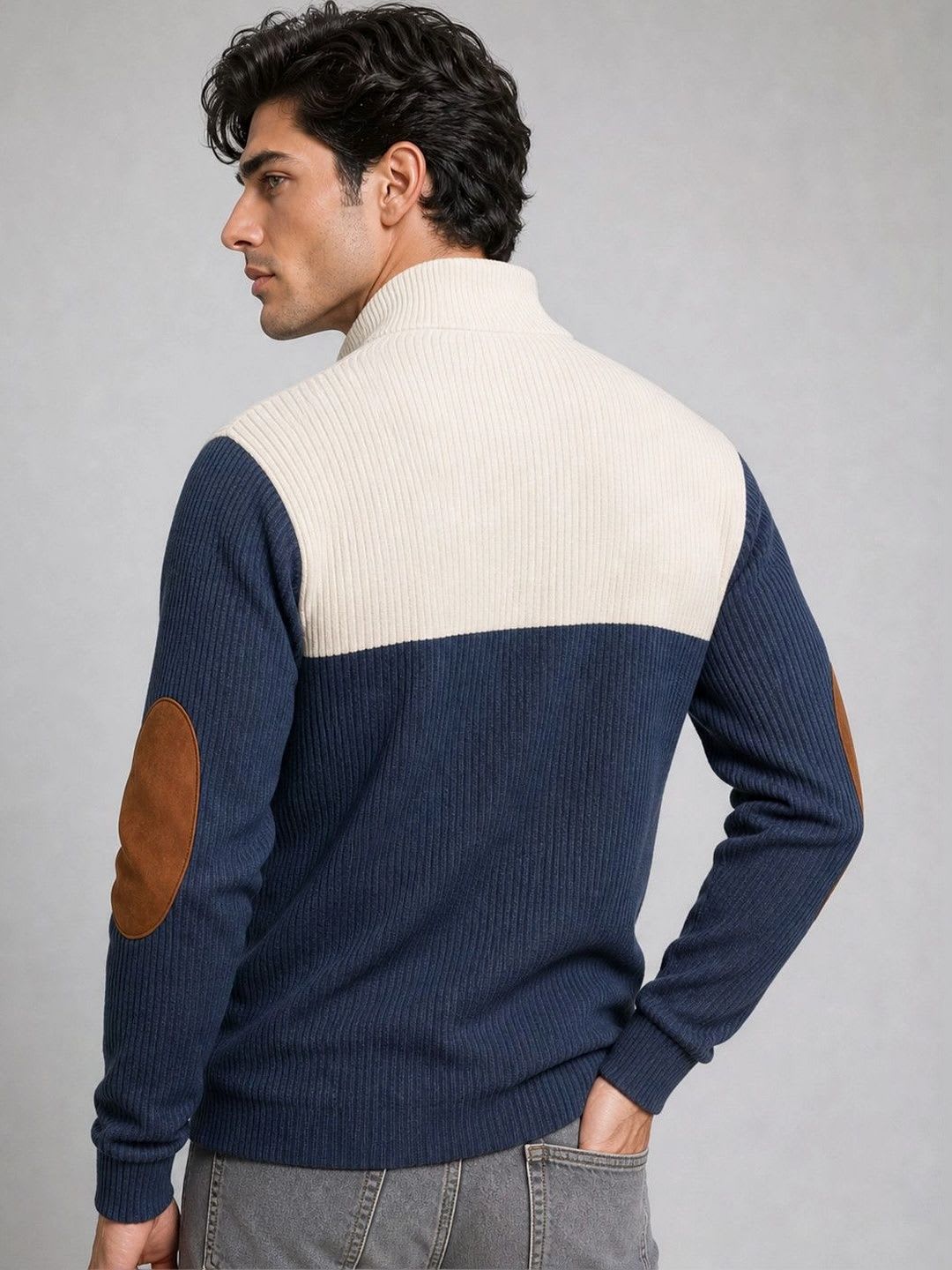Suo Men Colourblocked Sweatshirt - right view