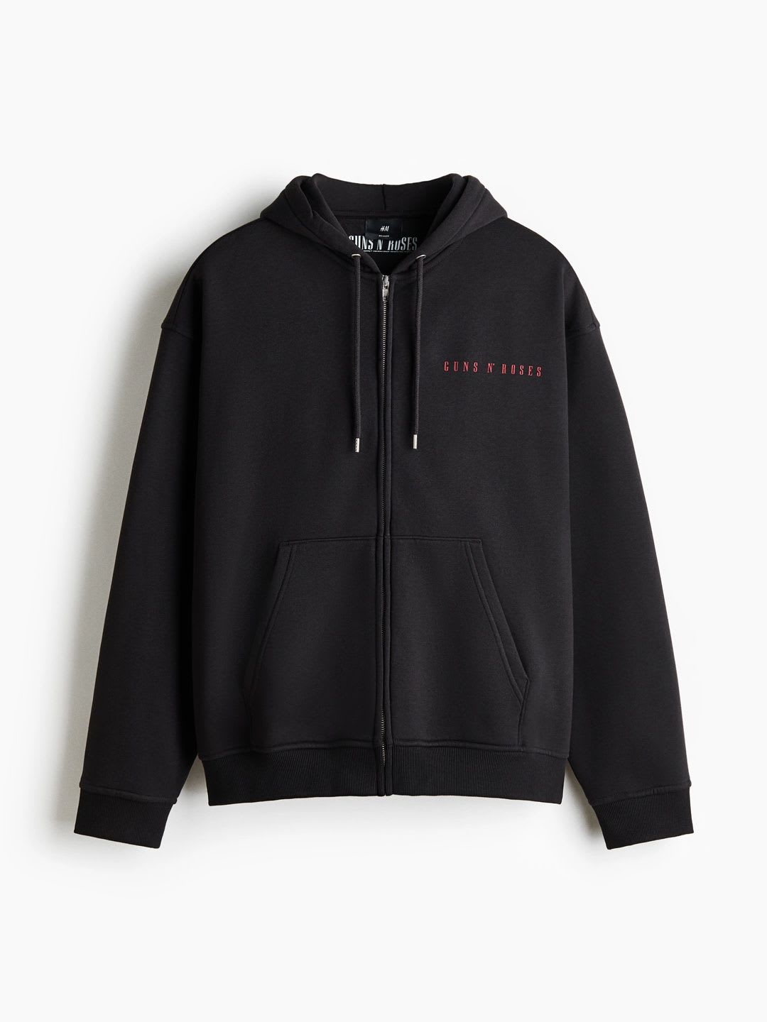 H&M Loose Fit Printed Zip-through Hoodie - default view