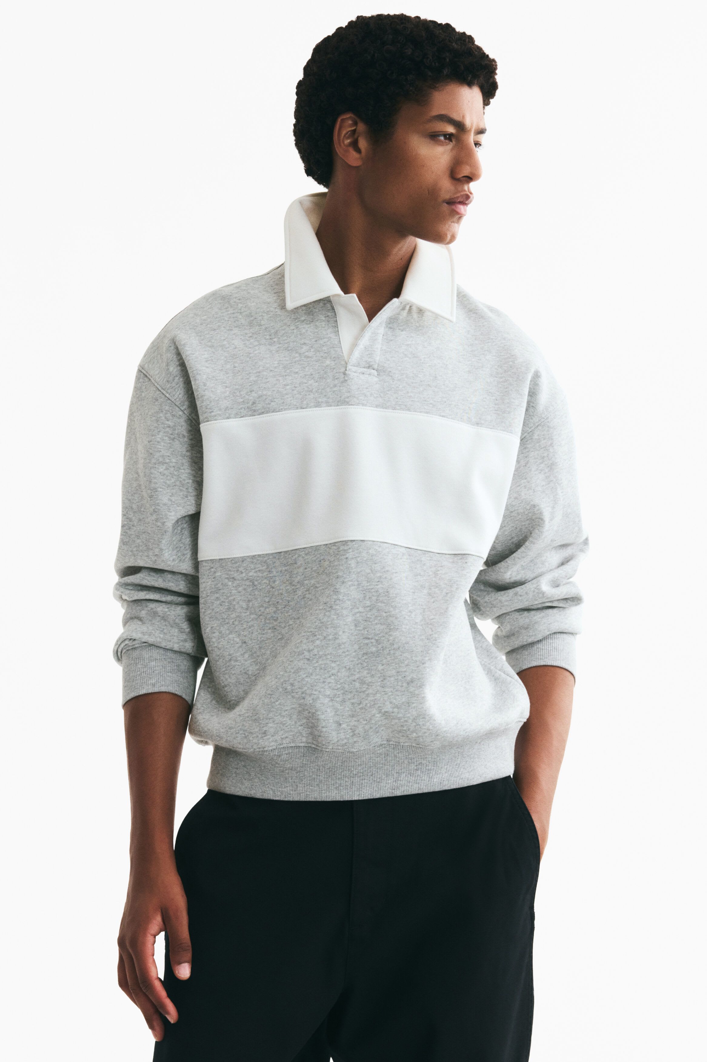 H&M Loose Fit Rugby Sweatshirt - default view