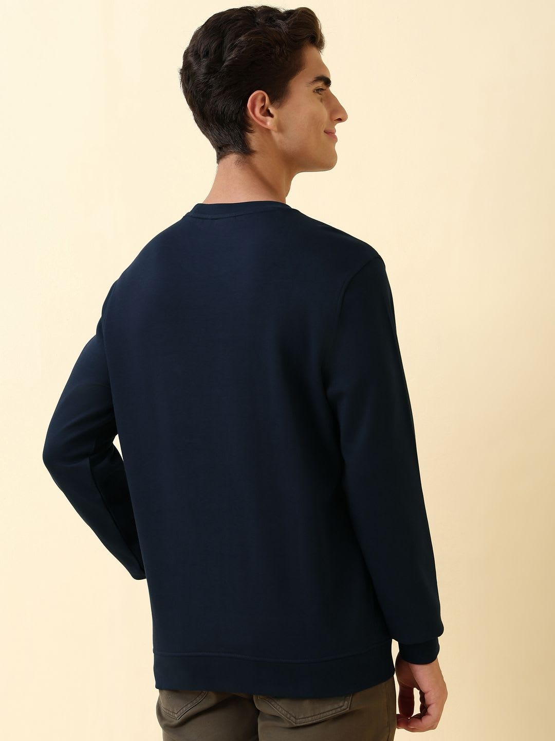 Allen Solly Men Round Neck Embroidered Sweatshirt - right view