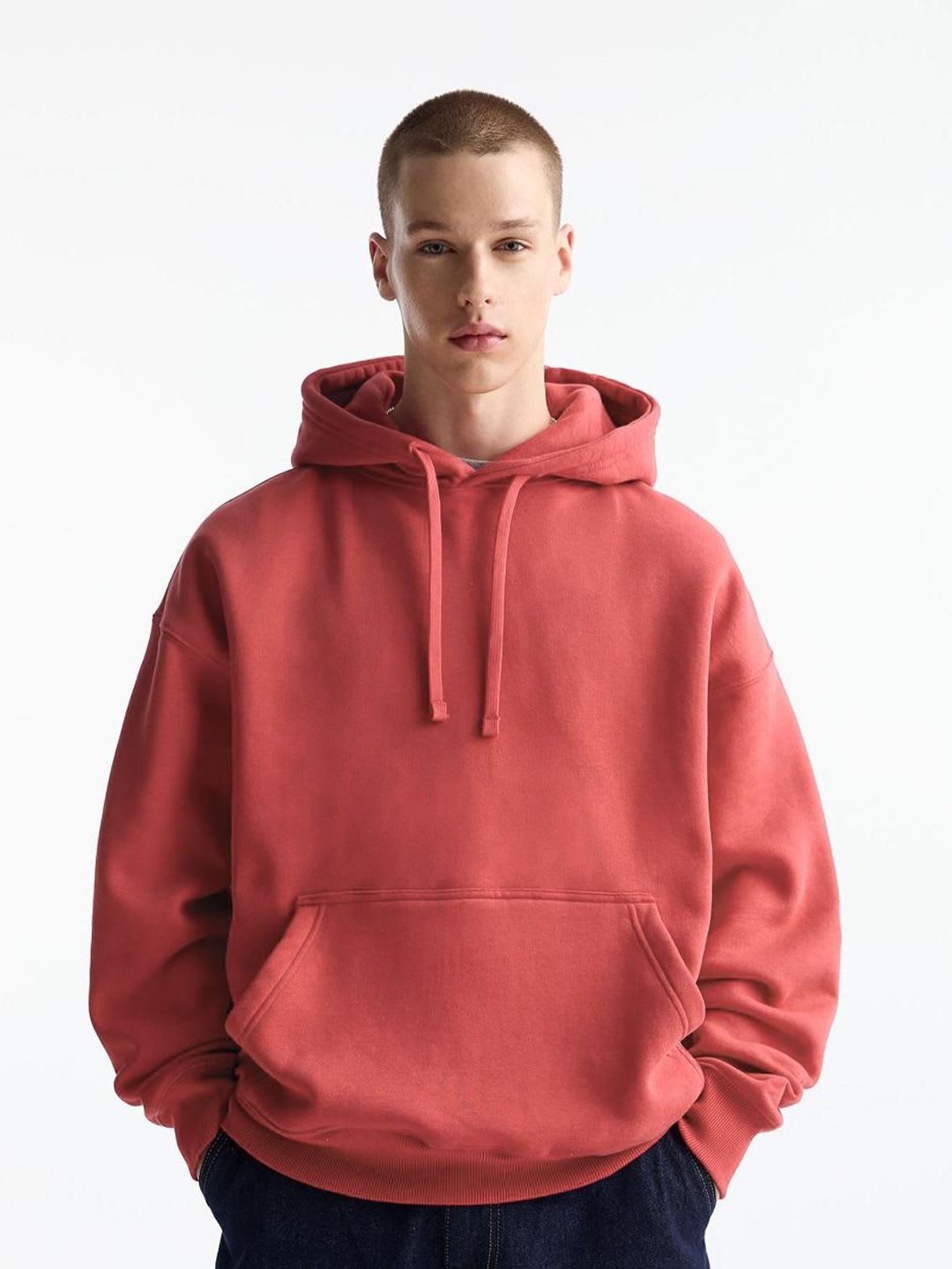 MISCHIEF MONKEY Men Solid Hooded Pullover Sweatshirt - default view