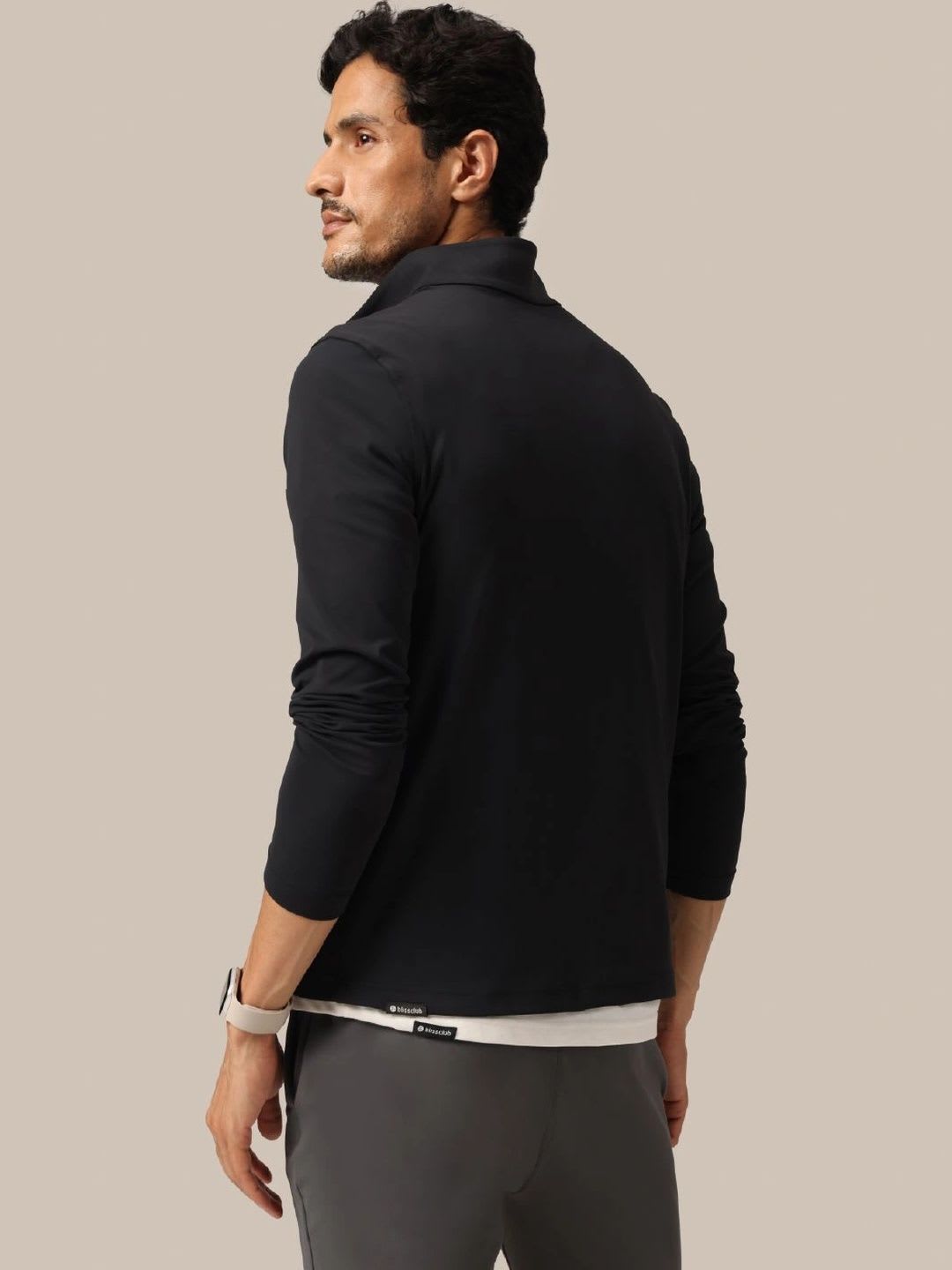 Blissclub Men The Cloud Quarter Zip Sweatshirt - back view