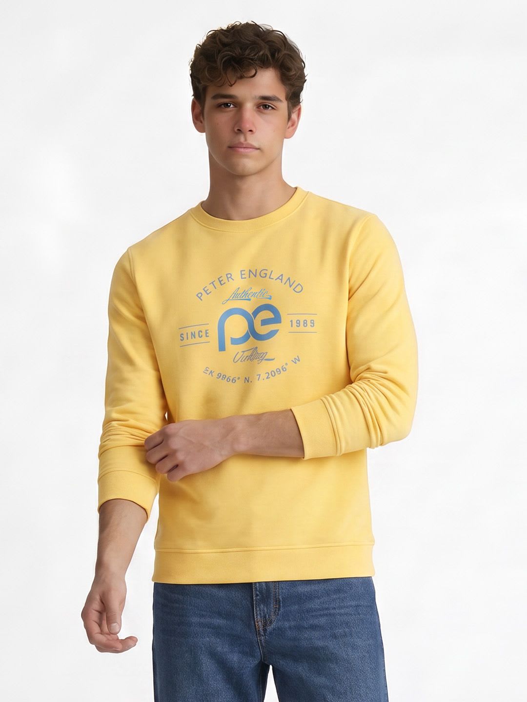 Peter England Typography Printed Sweatshirt - default view