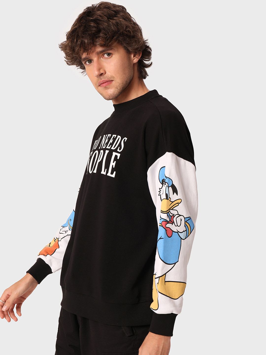 Bewakoof Men Oversized Fit Printed Sweatshirt - back view