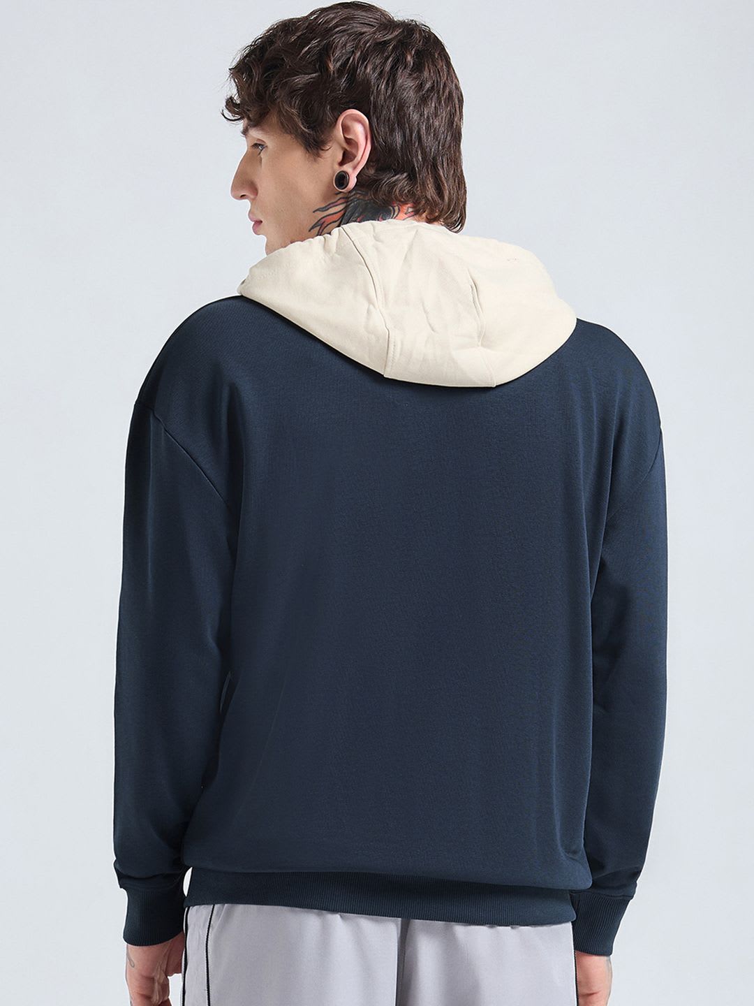 Bewakoof Men Hooded Oversized Sweatshirt - right view