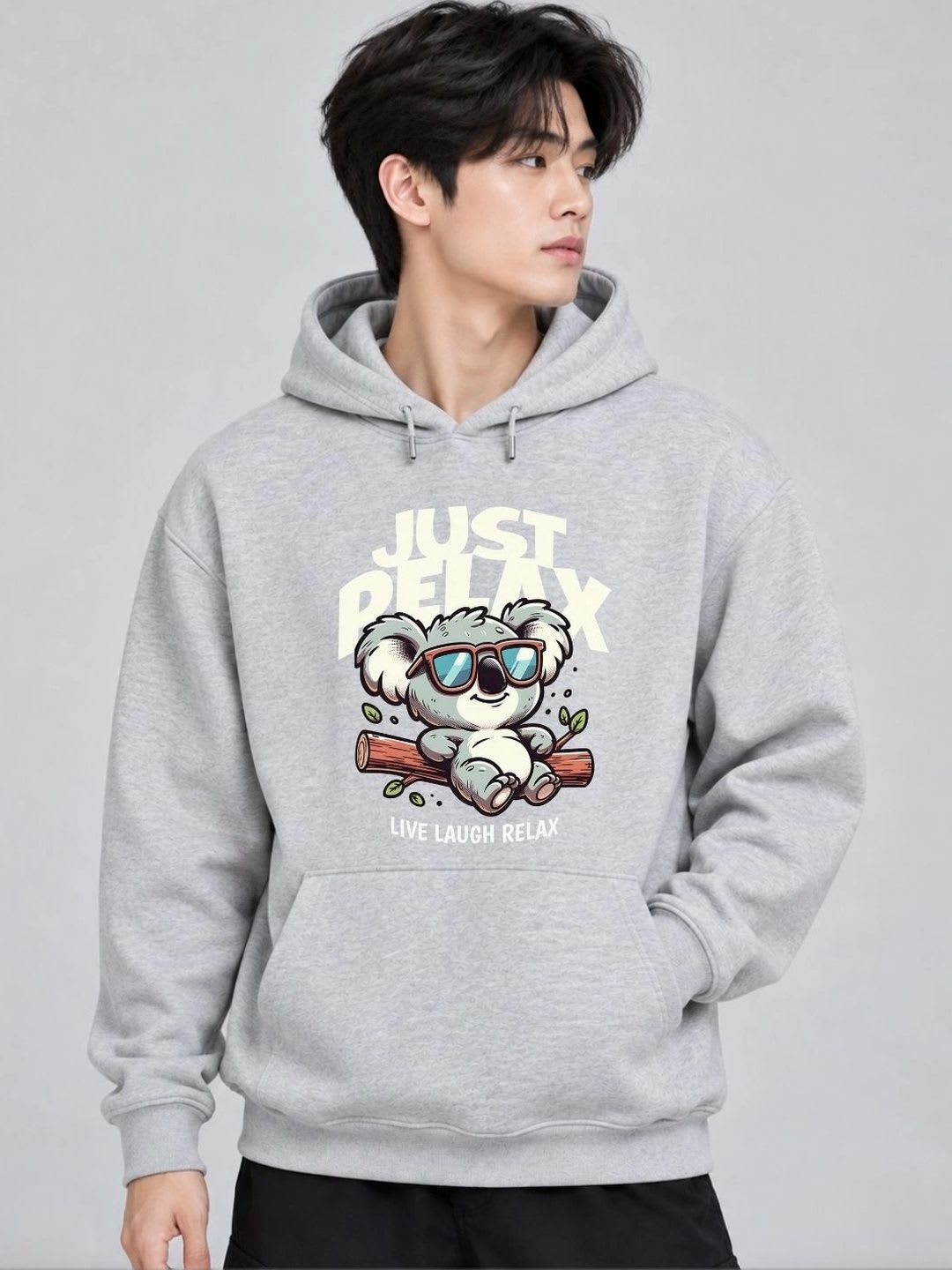 HERE&NOW X Cool Plus Men Printed Hooded Sweatshirt - default view