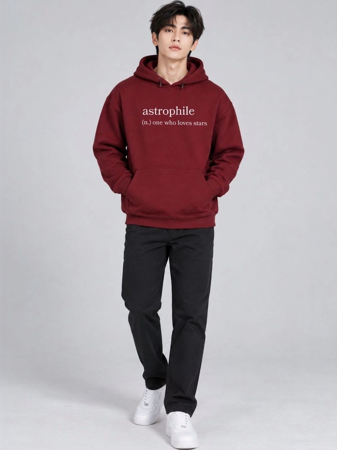HERE&NOW X Cool Plus Men Printed Hooded Sweatshirt - right view
