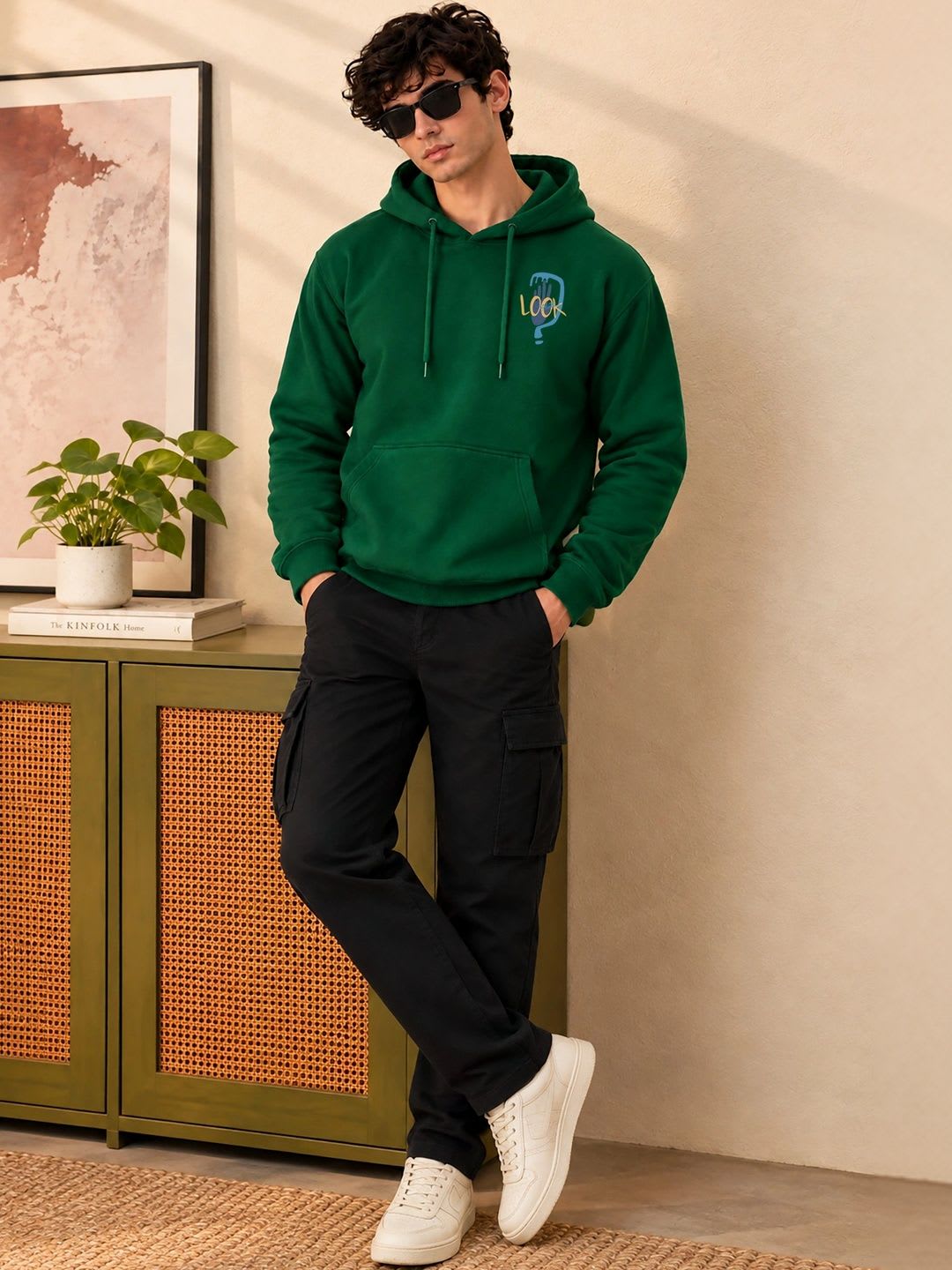 MINISTRY OF FRIENDS Men Printed Hooded Sweatshirt - right view