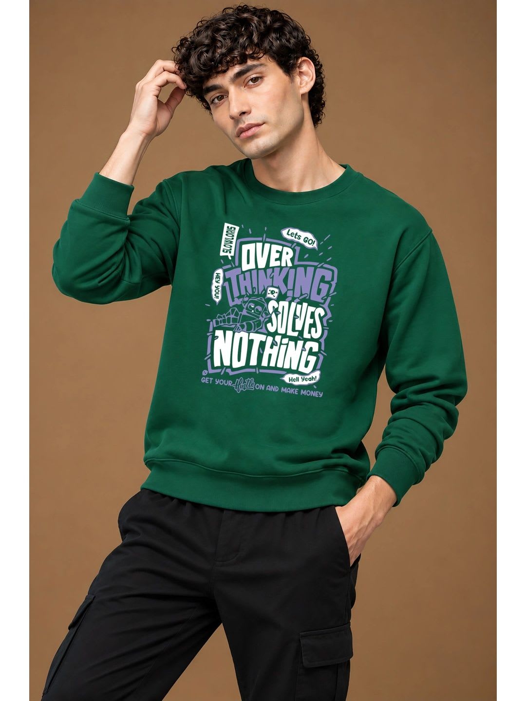 SLOWLORIS Men Printed Sweatshirt - default view
