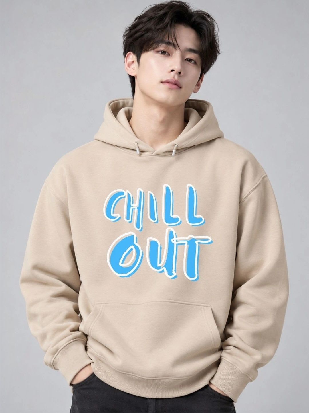 HERE&NOW X Cool Plus Men Printed Hooded Sweatshirt - default view