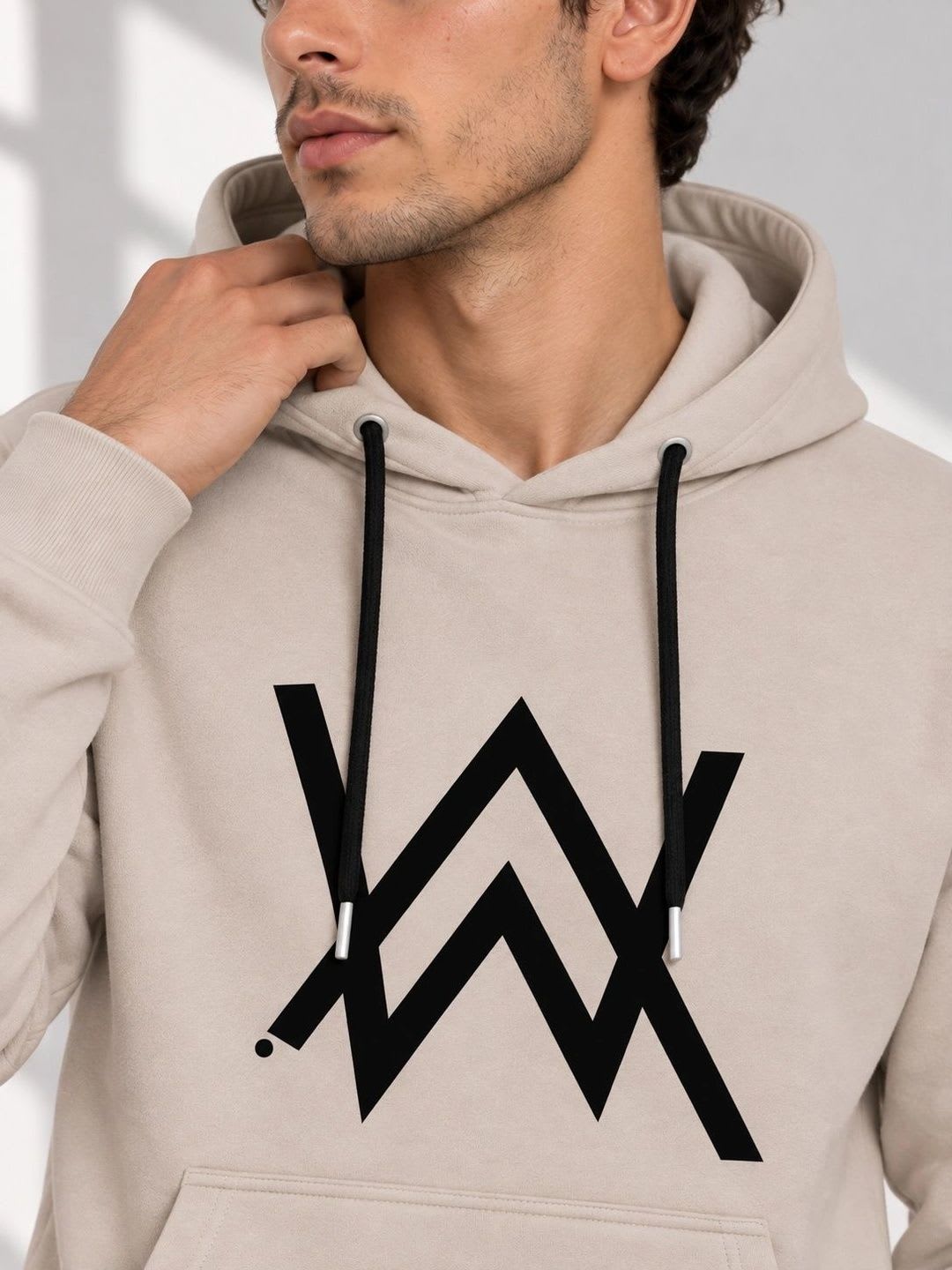 Roadster Men Printed Hooded Sweatshirt - left view