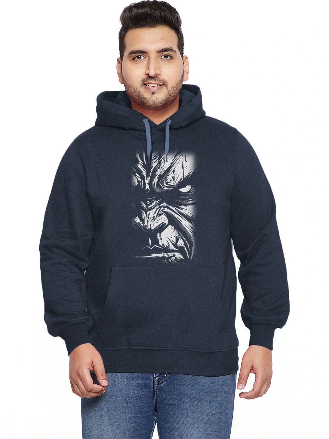 West Gate Clothing Men Printed Hooded Sweatshirt - default view