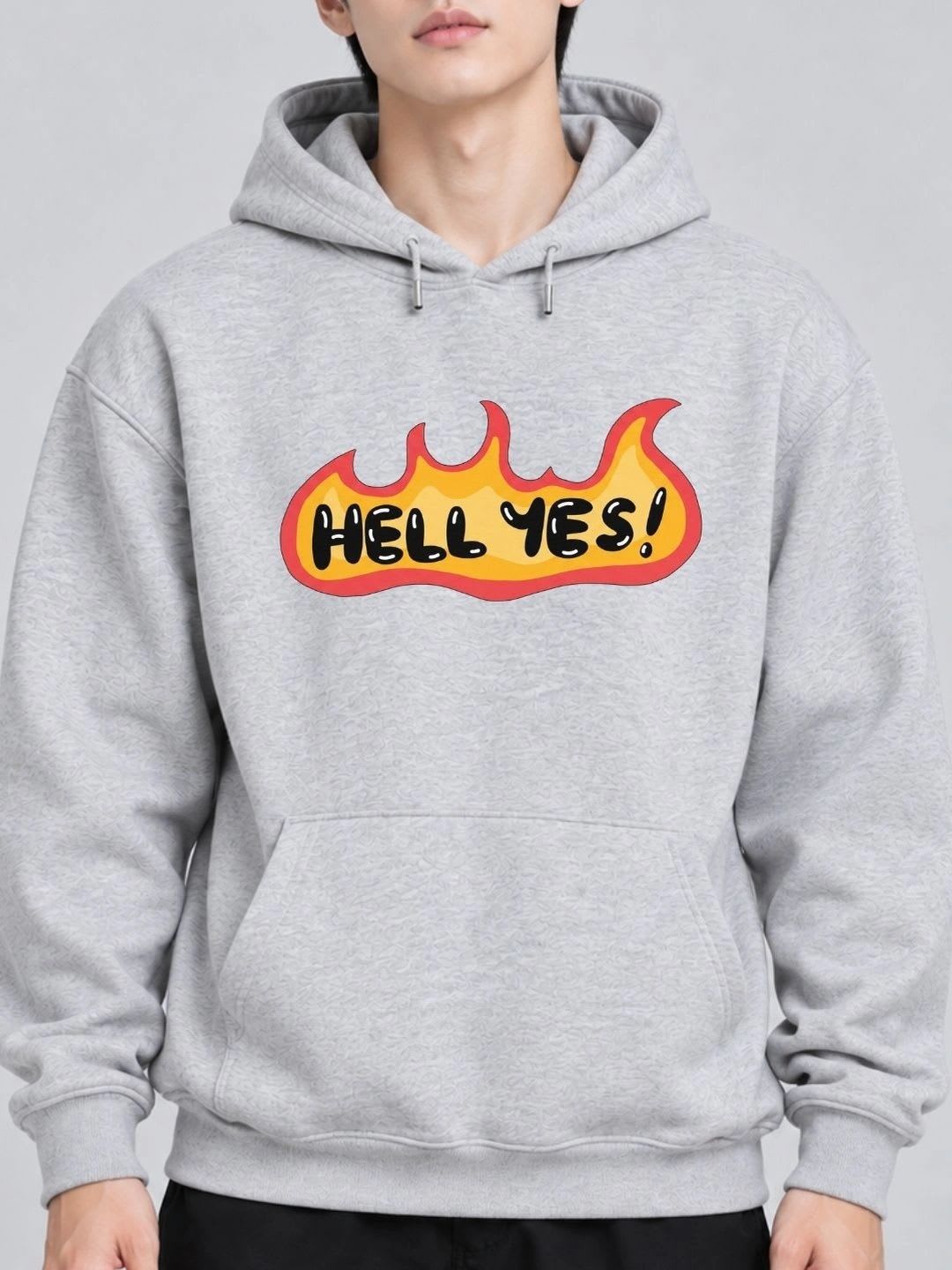 HERE&NOW X Cool Plus Men Printed Hooded Sweatshirt - back view