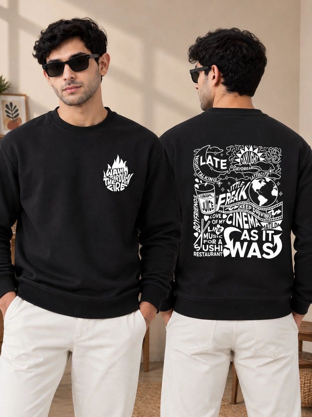 WOOSTRO Men Printed Sweatshirt - default view