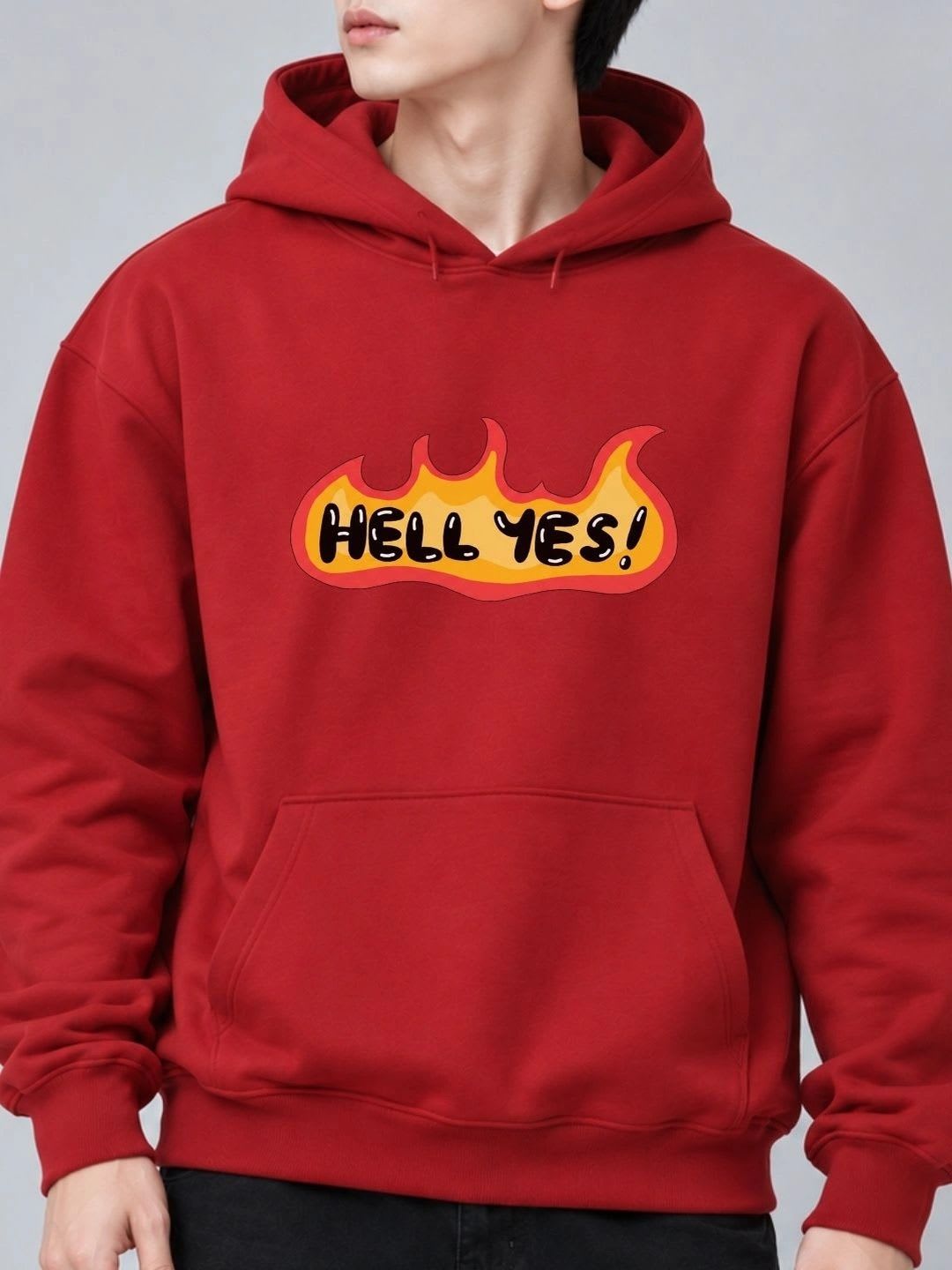 HERE&NOW X Cool Plus Men Printed Hooded Sweatshirt - back view