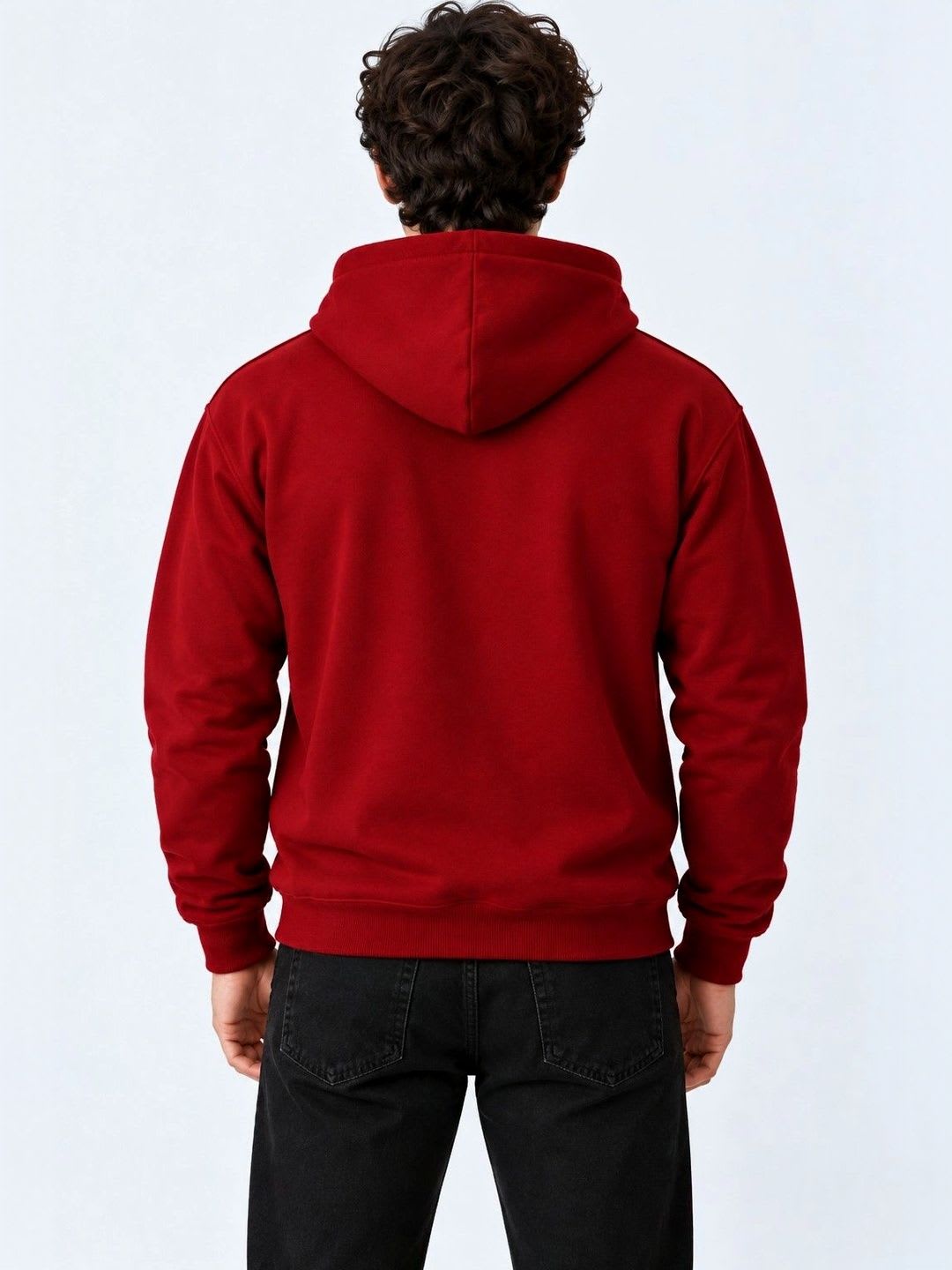 TEEFOX Men Printed Hooded Sweatshirt - back view