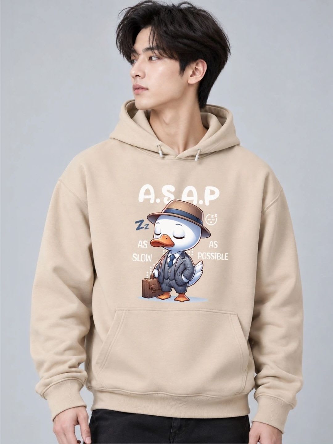HERE&NOW X Cool Plus Men Printed Hooded Sweatshirt - left view