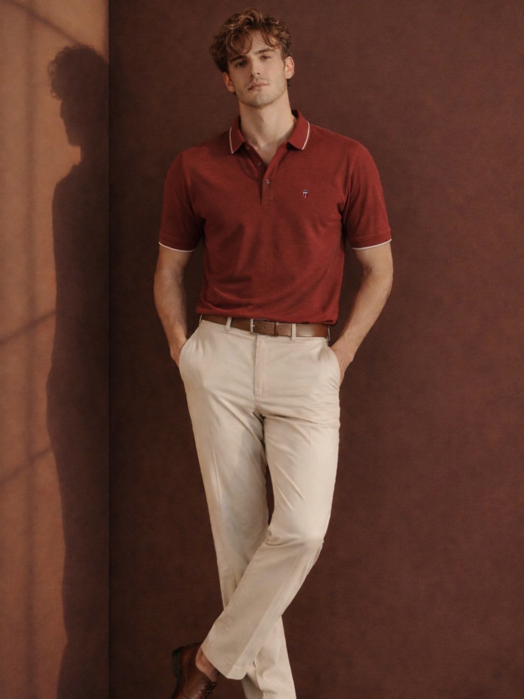 Louis Philippe Jeans Men Slim Fit Collar Tipping & Arm Branding Half Sleeve Casual Tshirt - right view