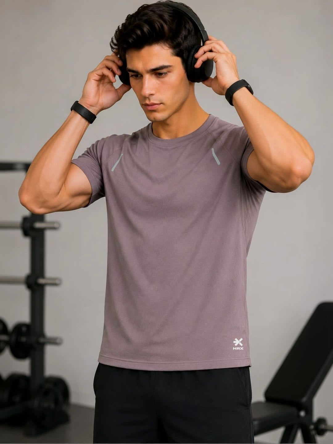 HRX by Hrithik Roshan Men Printed Gym T-Shirt - default view