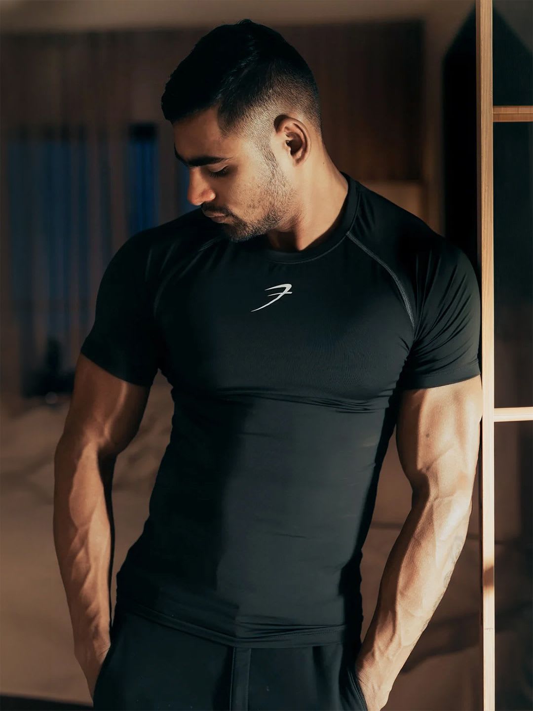 FUAARK Men Compression Fit Sweat-Wicking Technology T-shirt - default view