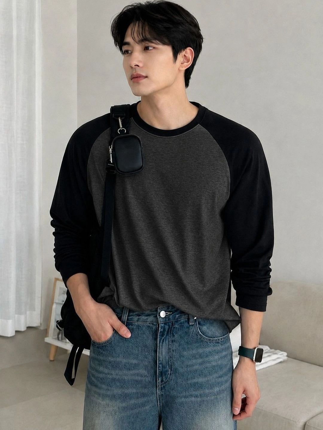 Imsa Moda Men Colourblocked T-shirt - default view