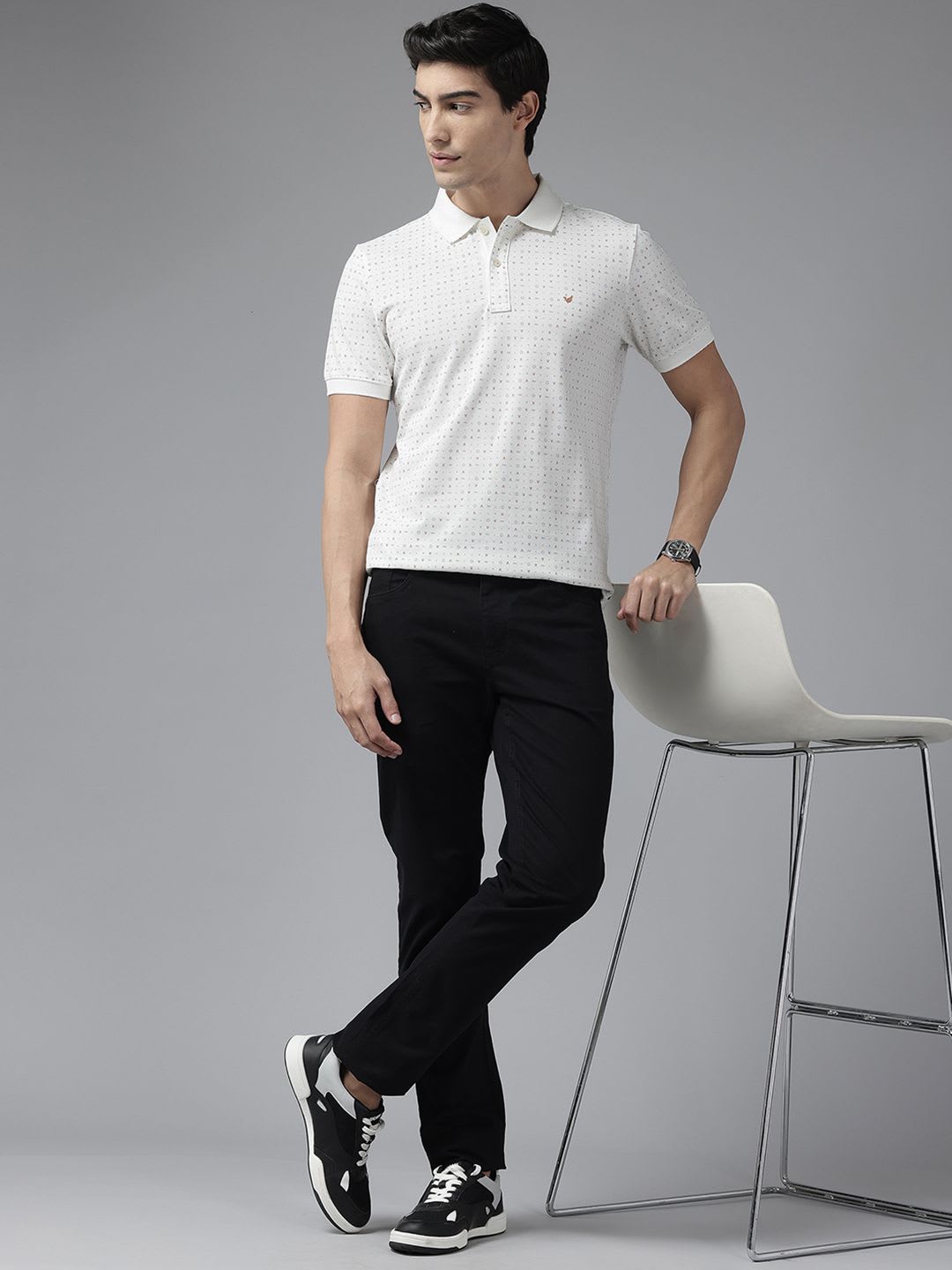 Blackberrys Printed Slim Fit Polo T-shirt - left view