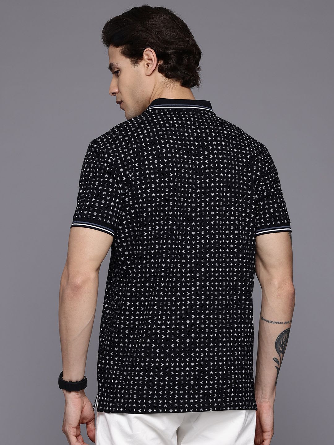 Allen Solly Men Printed Polo Collar T-shirt - right view