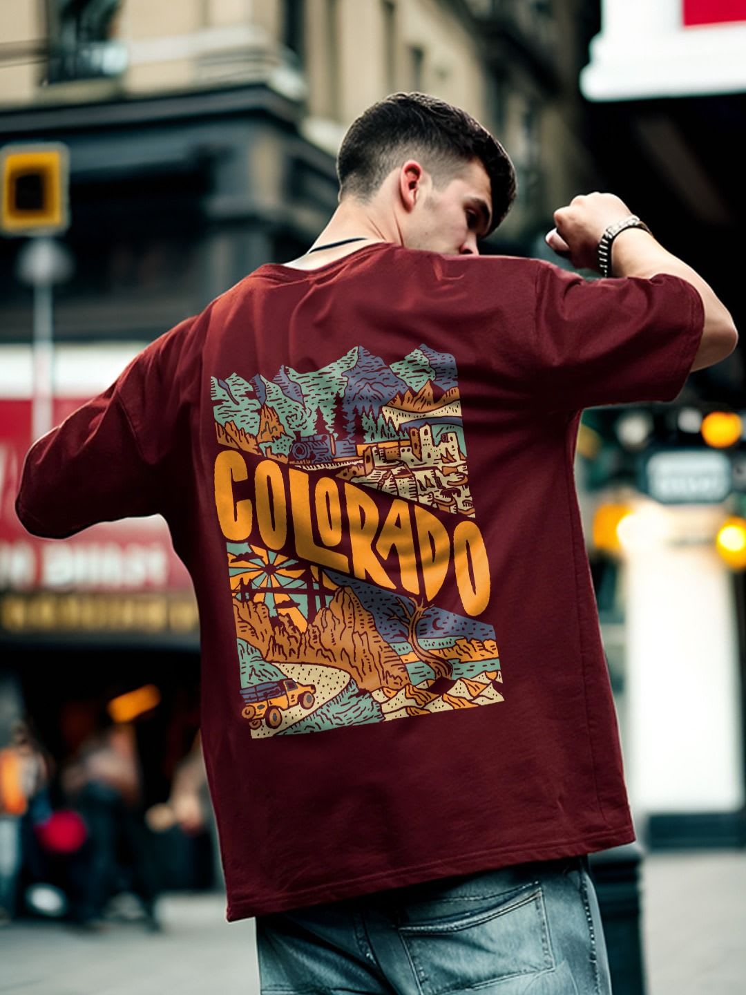 NOBERO Graphic Printed Oversized T-shirt - default view
