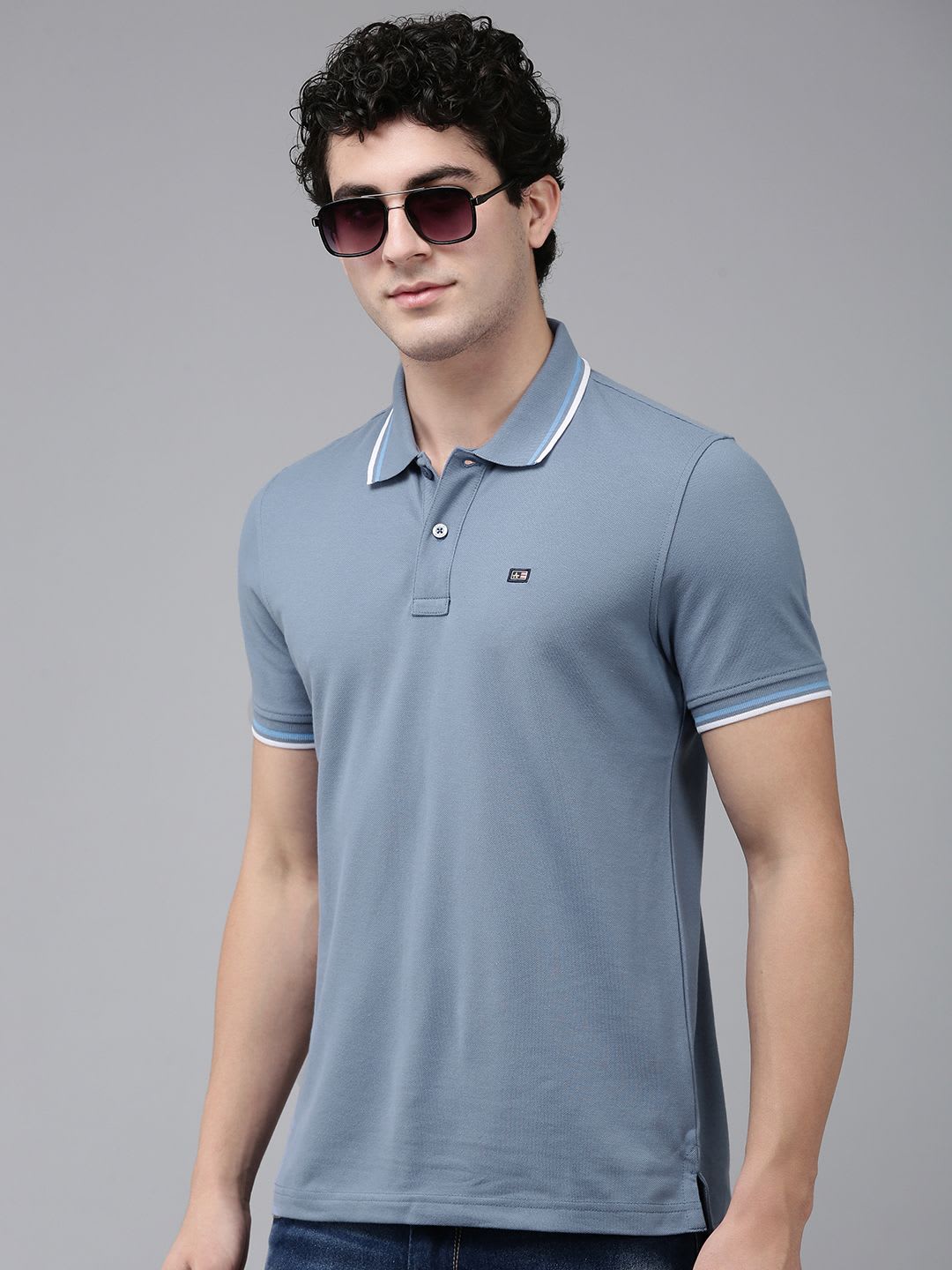 Arrow Solid Polo Collar Casual T-shirt - default view