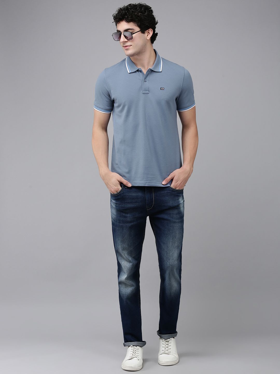 Arrow Solid Polo Collar Casual T-shirt - left view