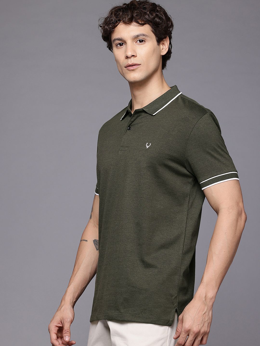 Allen Solly Men Polo Collar T-shirt - back view