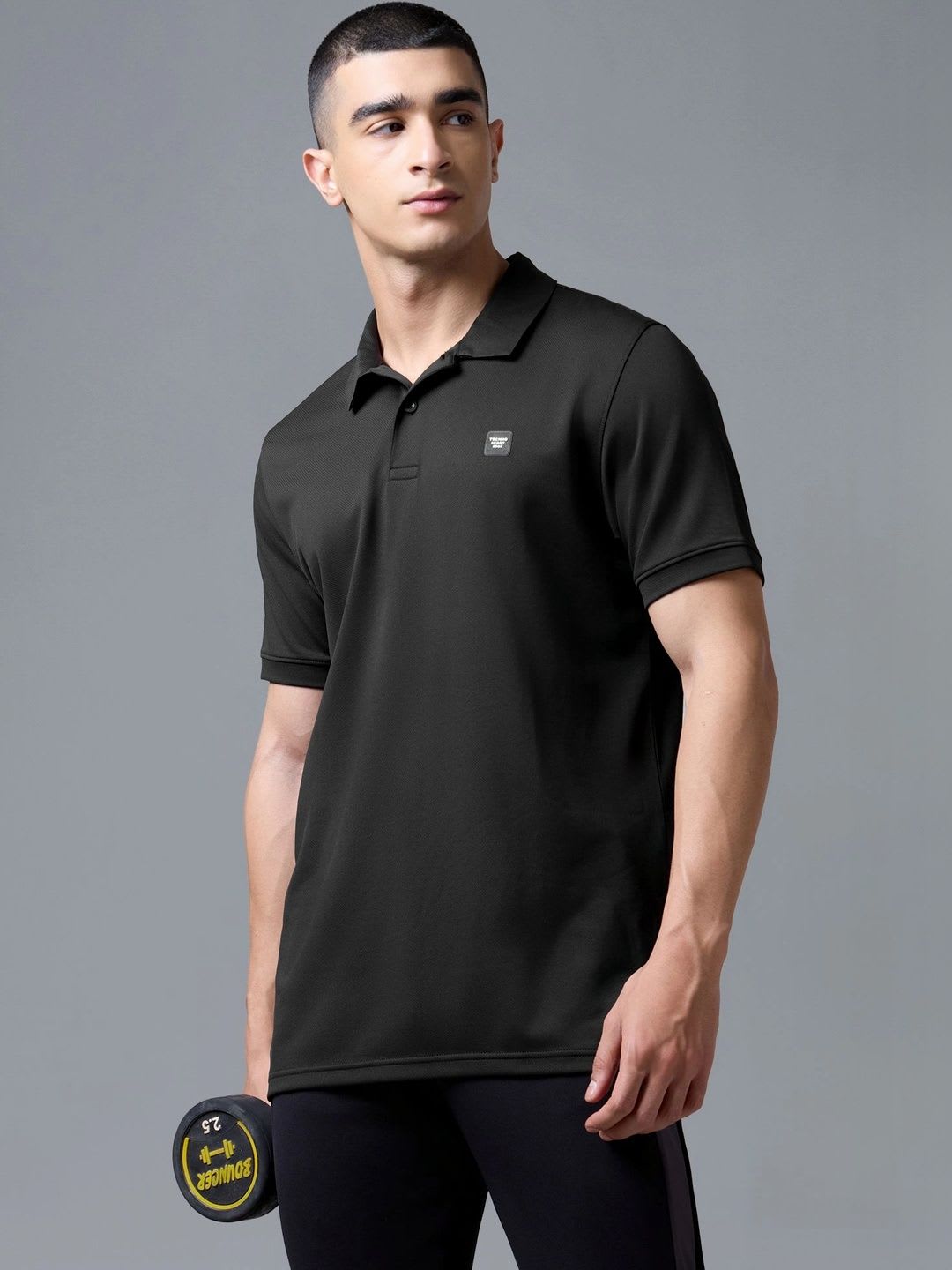 Technosport Men Brand Logo Polo Collar T-shirt - default view