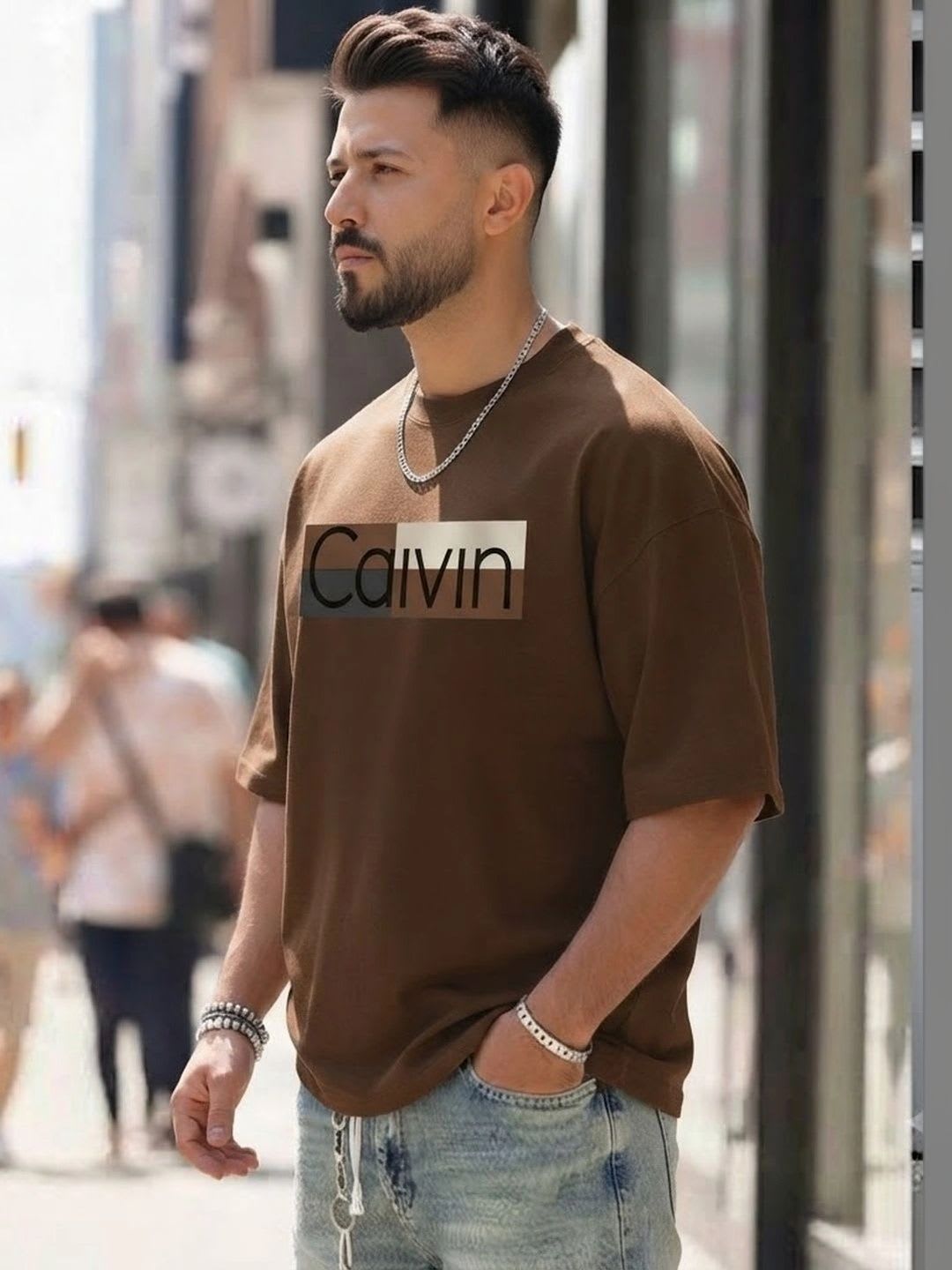 Akraft Men Brand Logo Printed T-shirt - default view