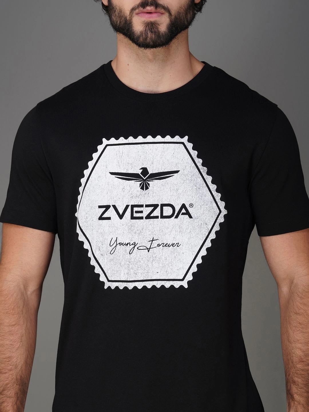 ZVEZDA Men Printed Slim Fit T-shirt - right view