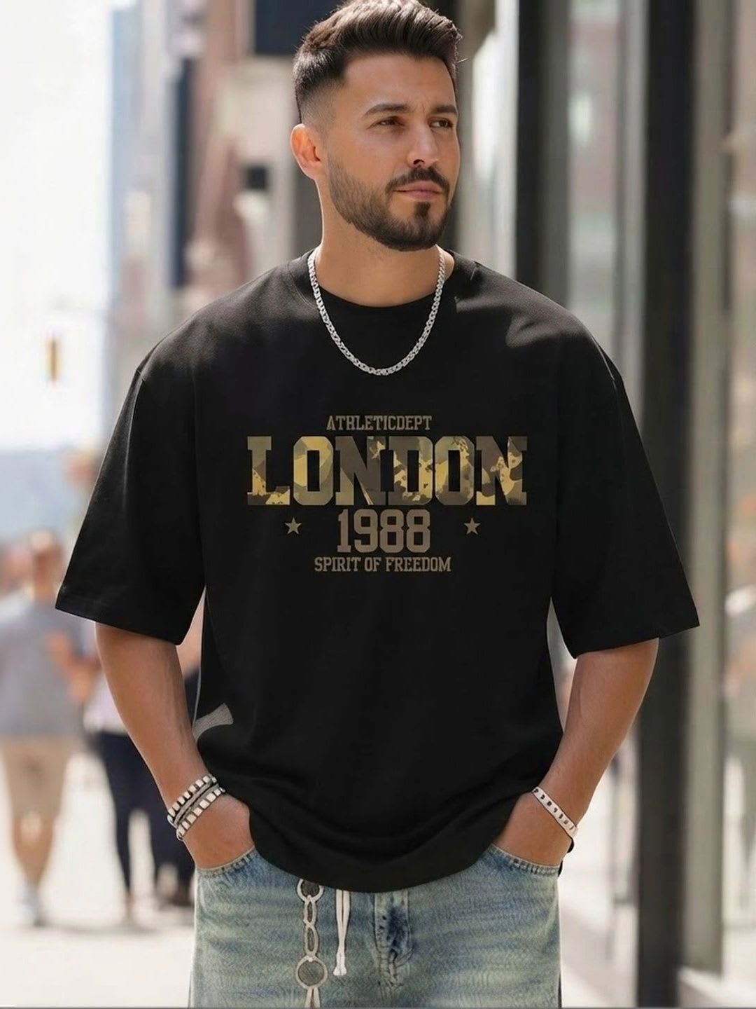 Akraft Men Typography Printed T-shirt - default view