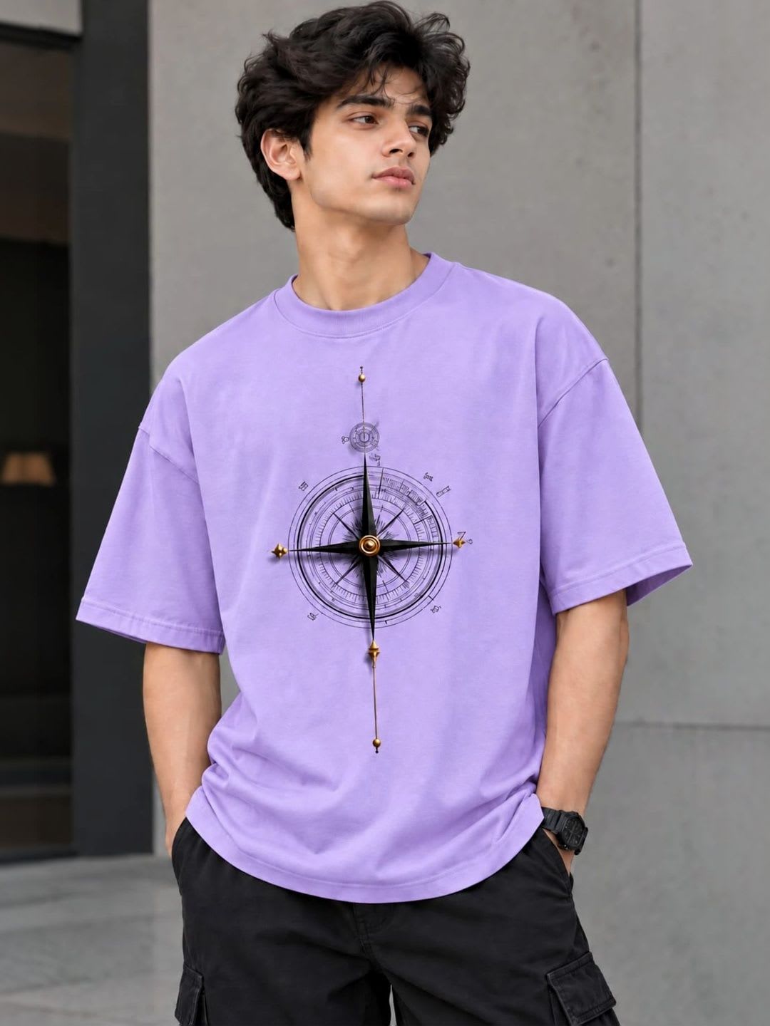Gentalemen Men Printed Pure Cotton Boxy T-shirt - default view