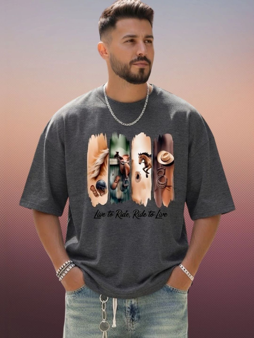 Akraft Men Printed T-shirt - default view