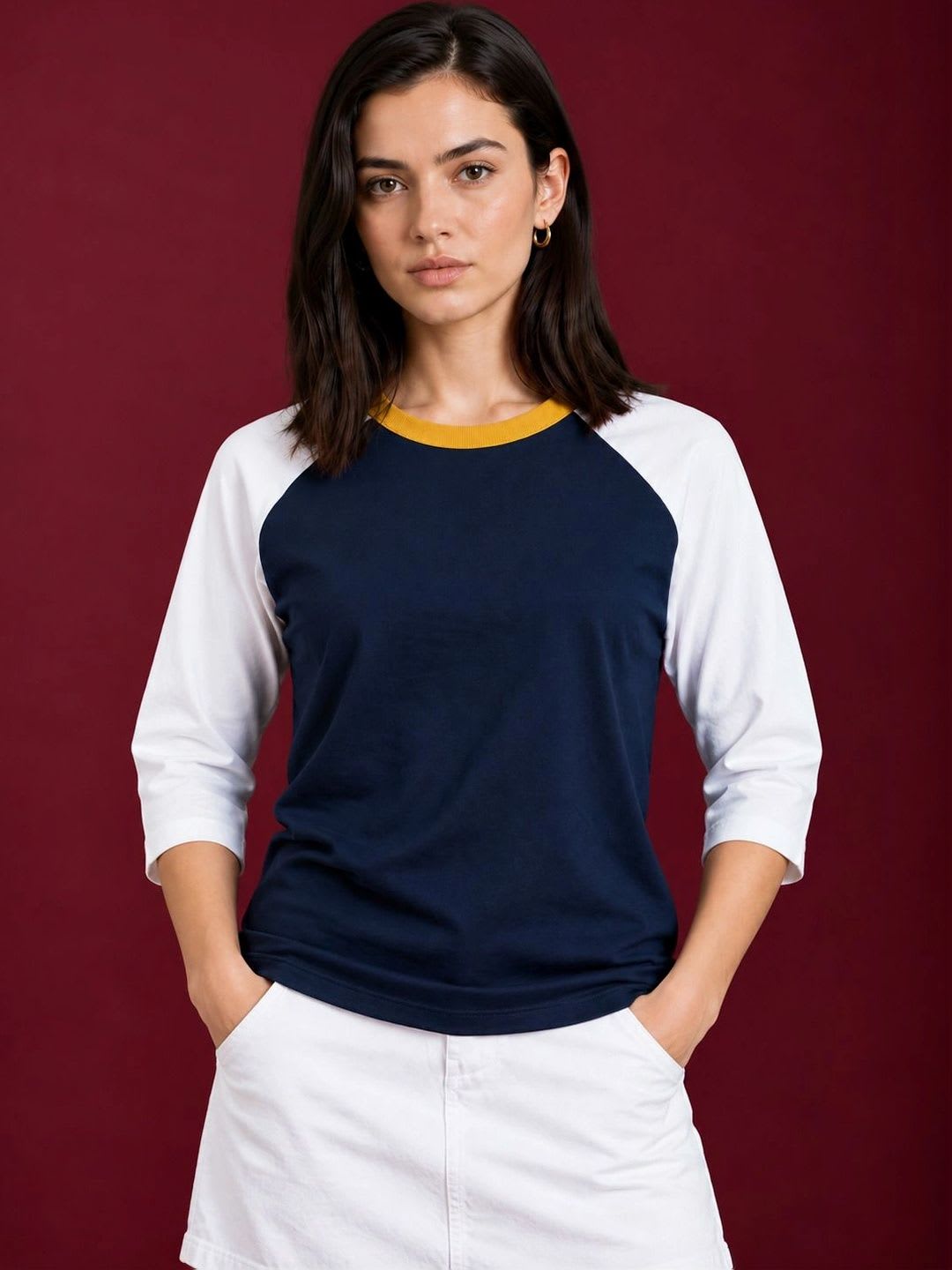 TeeVybe Men Colourblocked T-shirt - default view