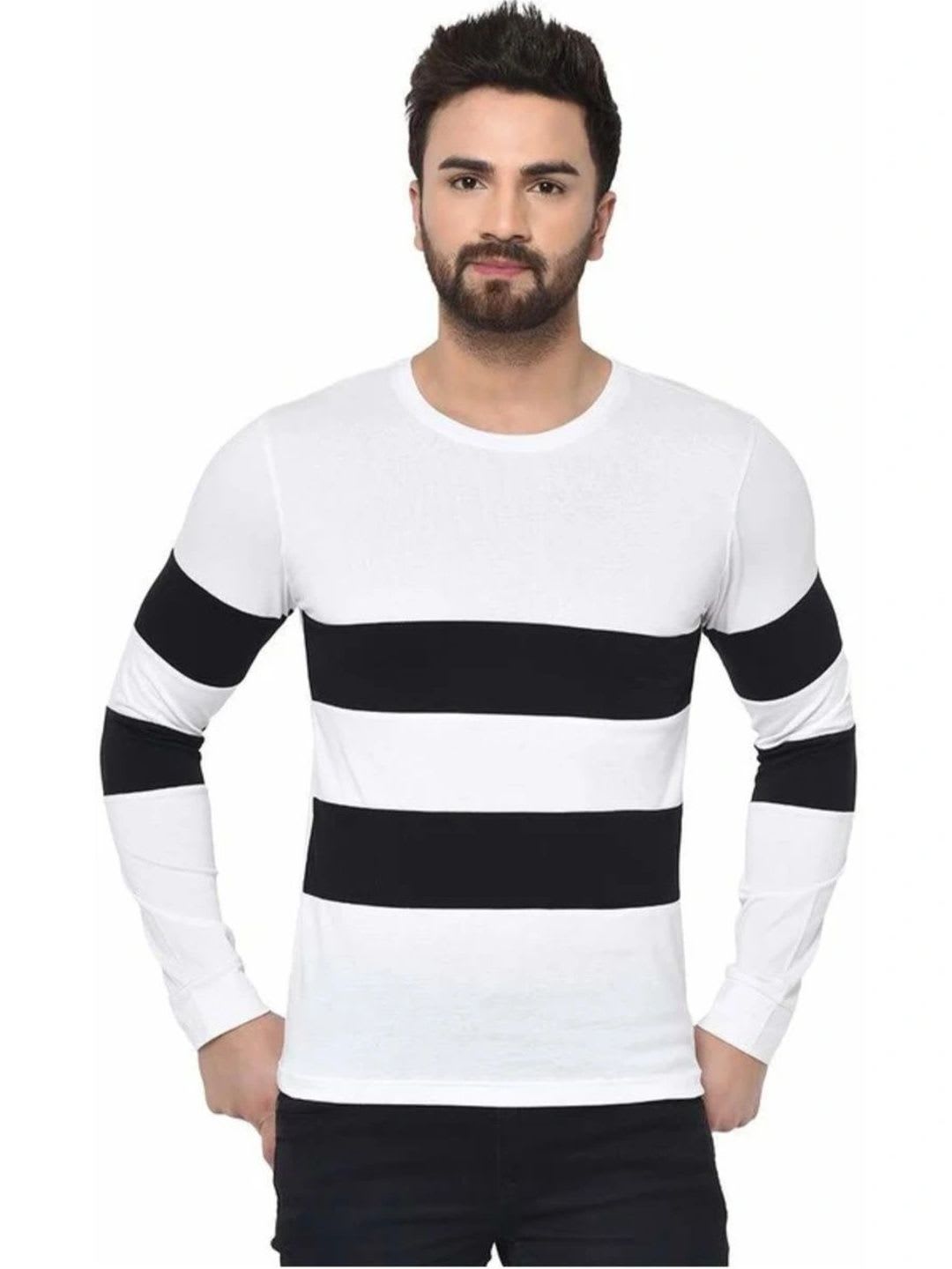 FLORA SHINE Men Striped T-shirt - default view