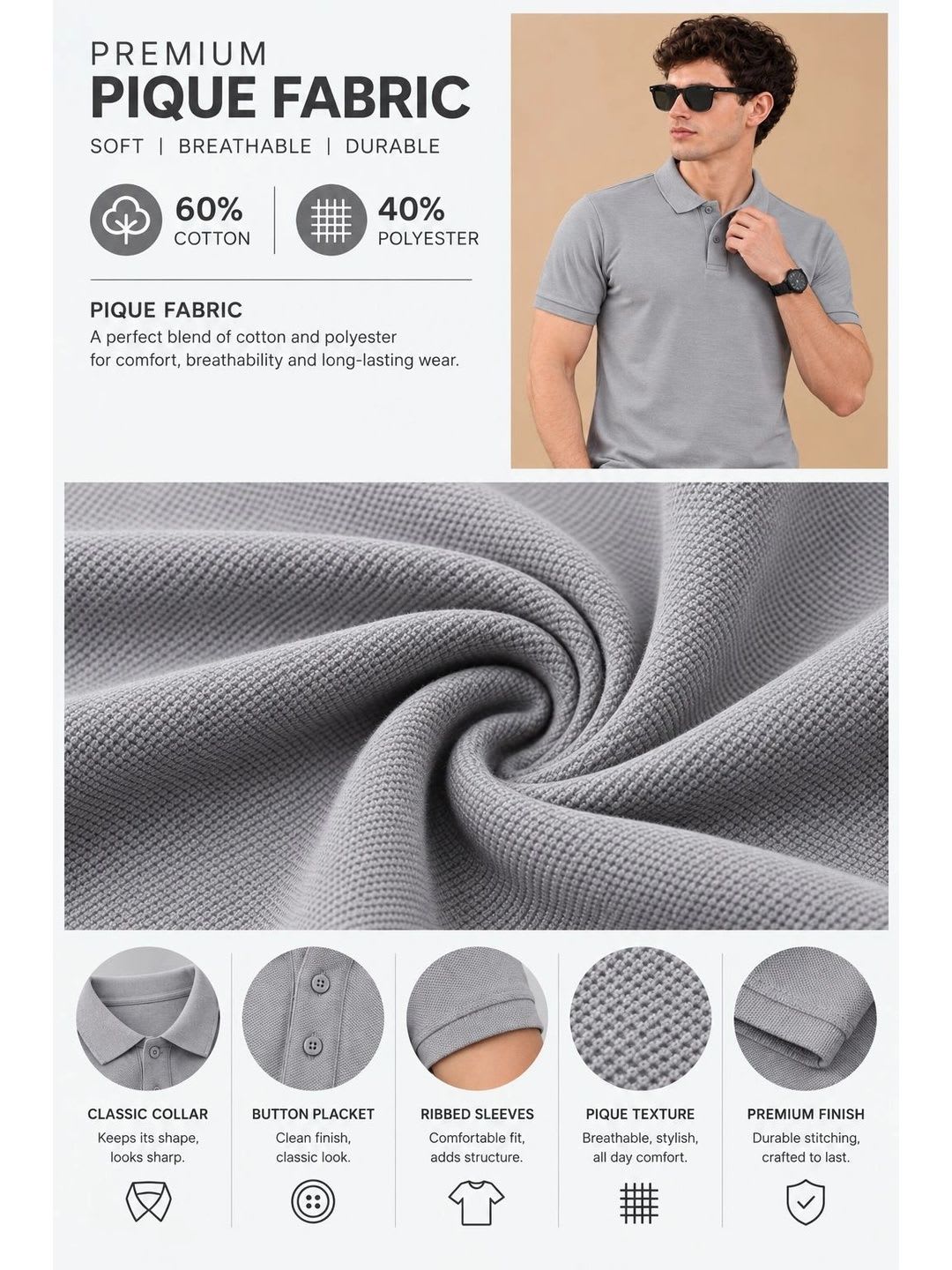 Davno Men 2 Polo Collar T-shirt - right view