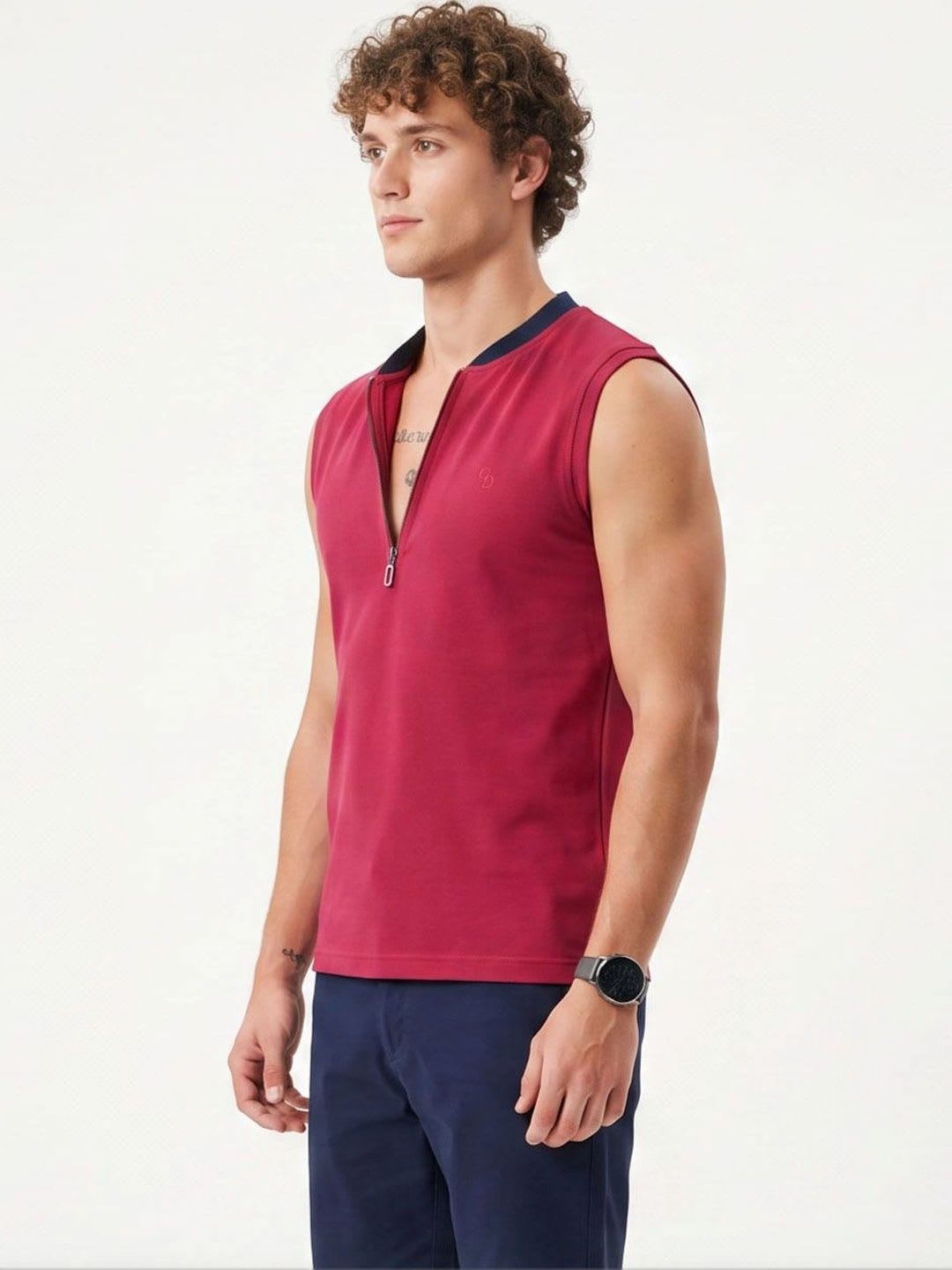 Charagh Din Men Polo Collar T-shirt - left view