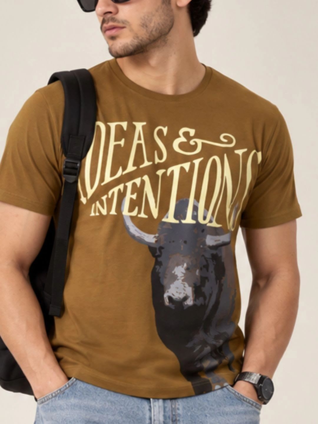 YAK YAK Men Printed T-shirt - back view