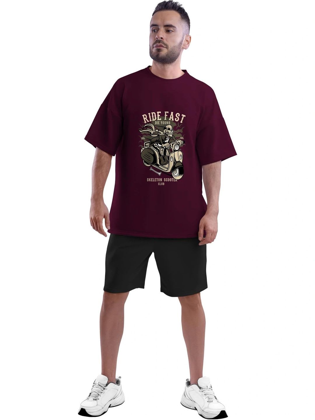 WIEBE Men Printed T-shirt - back view