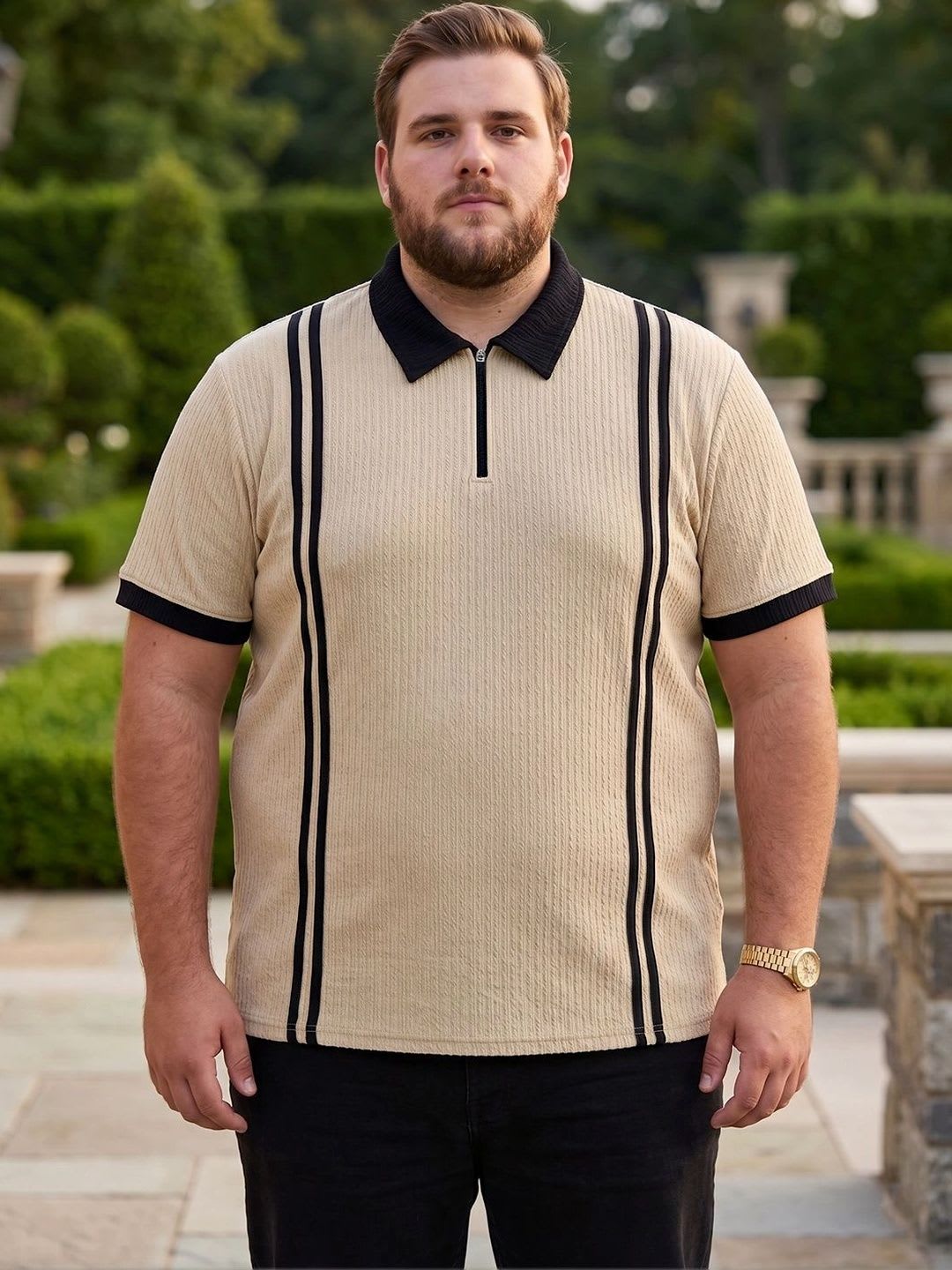 bigbanana Men Polo Collar T-shirt - default view