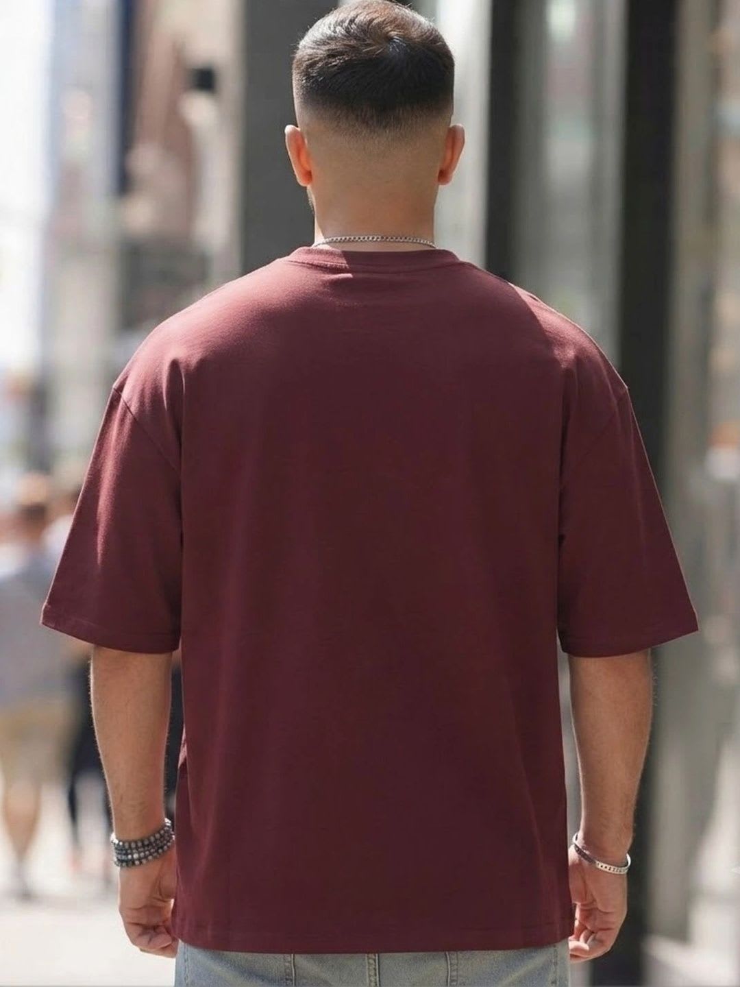 Akraft Men Typography Printed Drop-Shoulder Sleeves T-shirt - back view