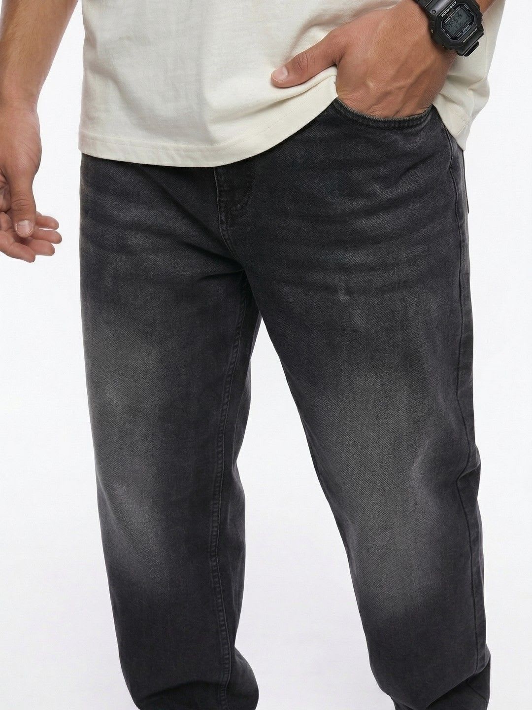 glitchez Men Relaxed Fit Mid-Rise Jeans - left view