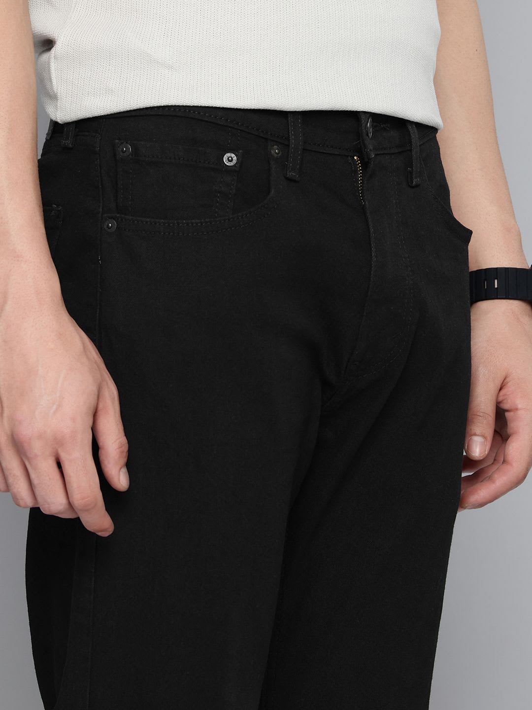 Levis Men 505 Straight Fit Stretchable Jeans - left view
